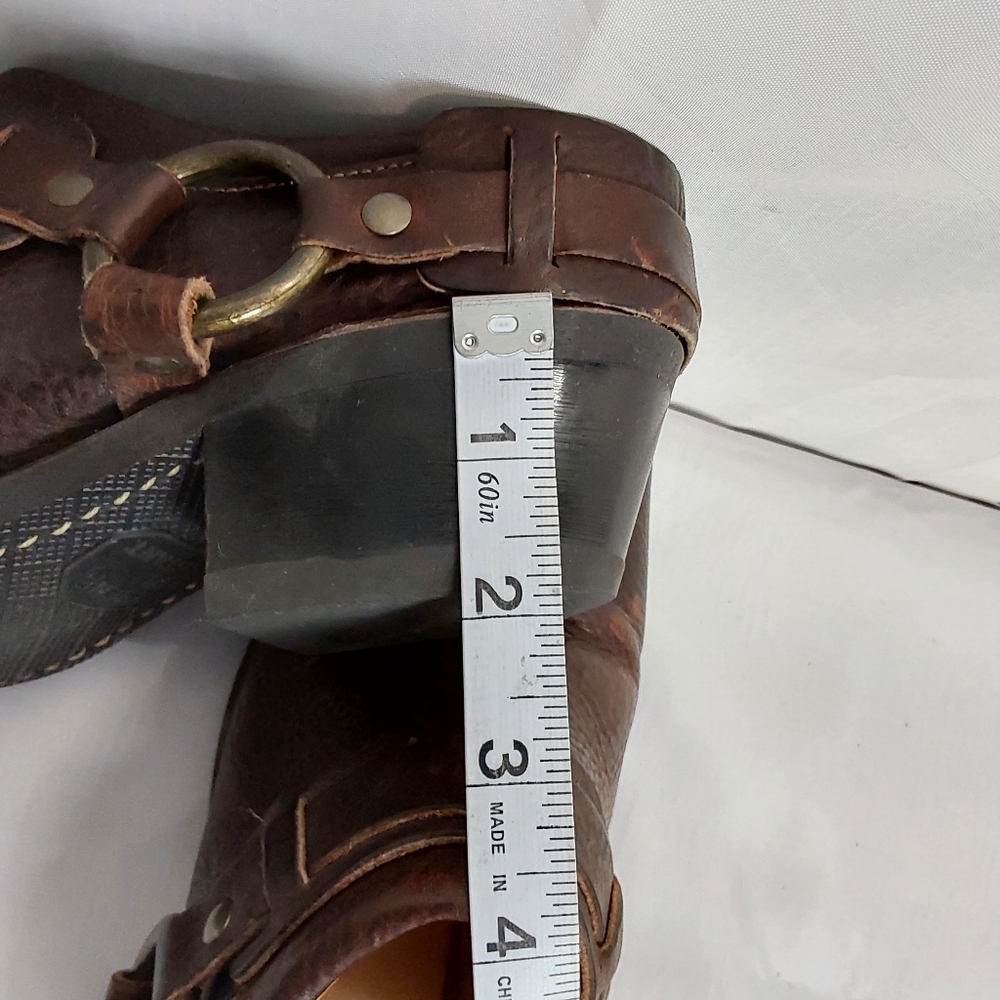 Frye Western Belted Harness Mule Slides - Picture 12 of 14